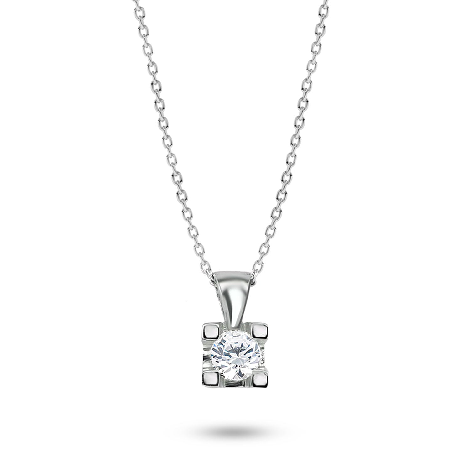0.18 Karat Pırlanta Tektaş Kolye KL0000308