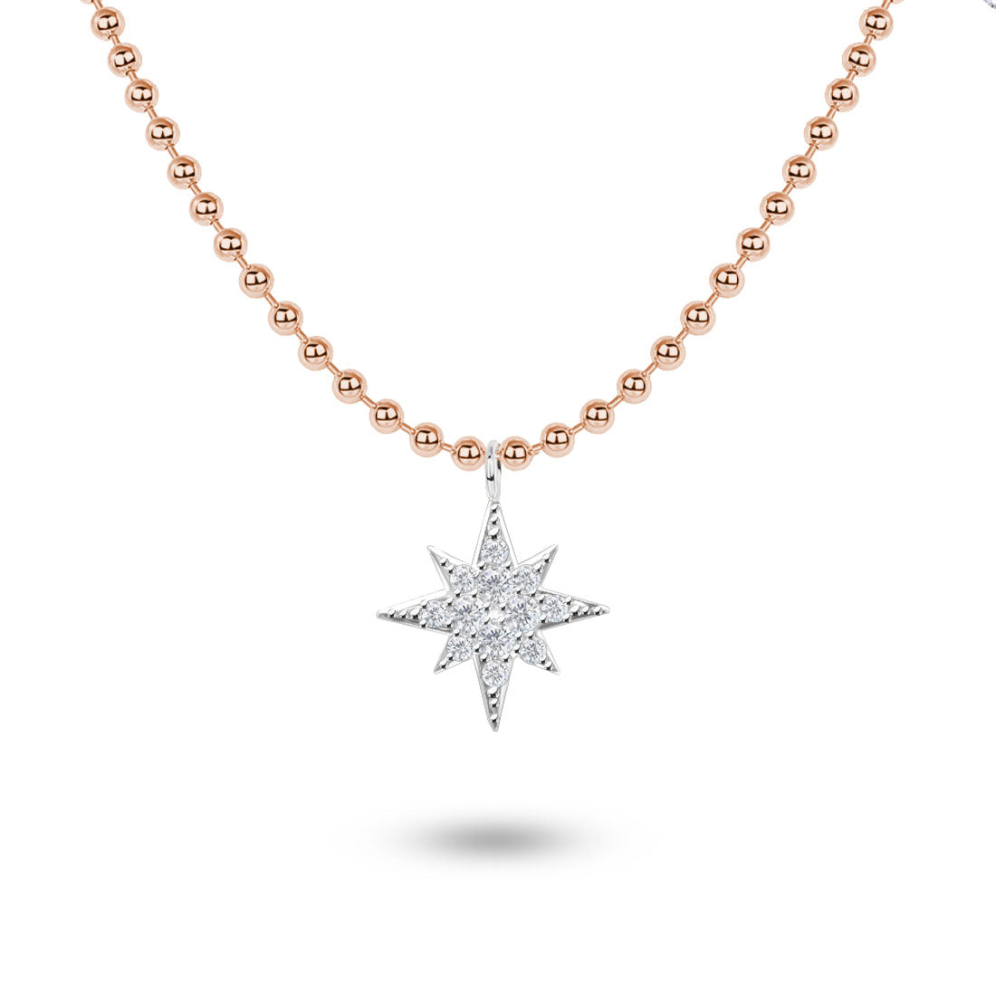 0.20 Karat Kutup Yıldızı Pırlanta Minimalist Kolye KL0000349