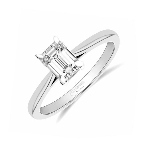0.50 Karat Emerald Kesim Pırlanta Tektaş Evlilik Teklifi Yüzüğü
