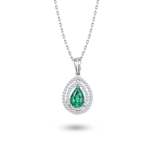 0.60 Karat Zümrüt Pırlantalı Kolye KL0000015