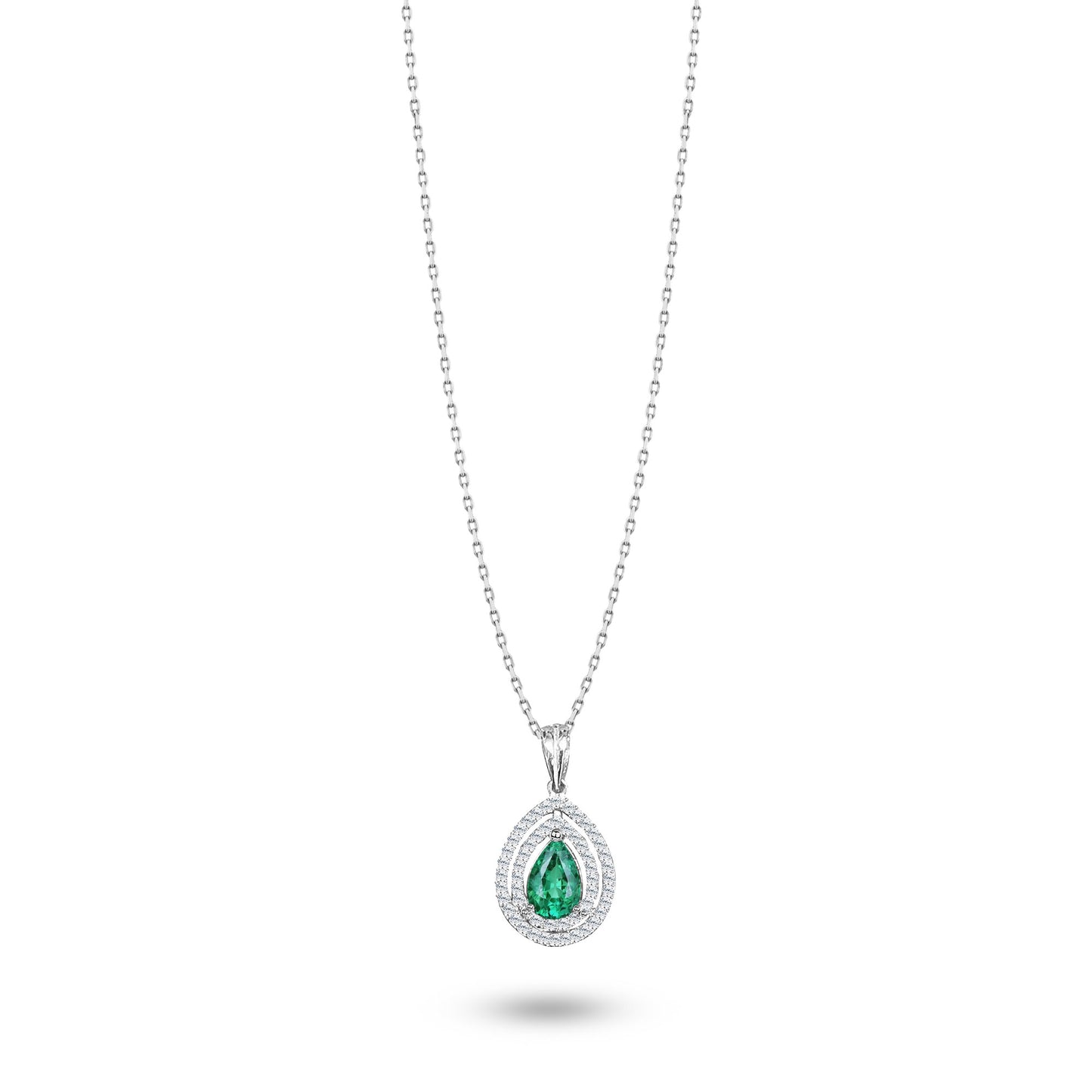 0.60 Karat Zümrüt Pırlantalı Kolye KL0000015