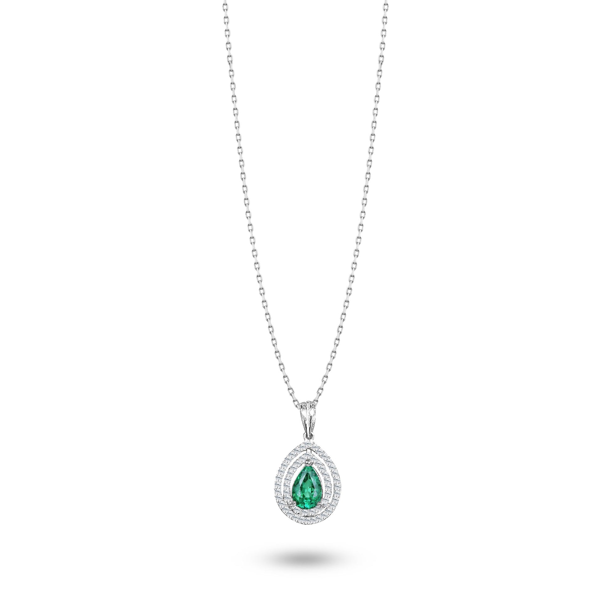 0.60 Karat Zümrüt Pırlantalı Kolye KL0000015